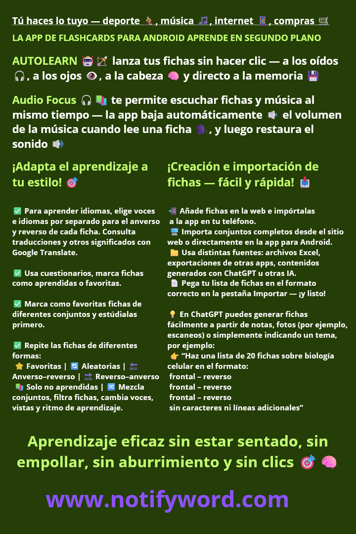 AUTOLEARN lanza tarjetas — a tus oídos 🎧, a tus ojos 👁️, a tu cerebro 🧠 y directo a tu memoria 💾